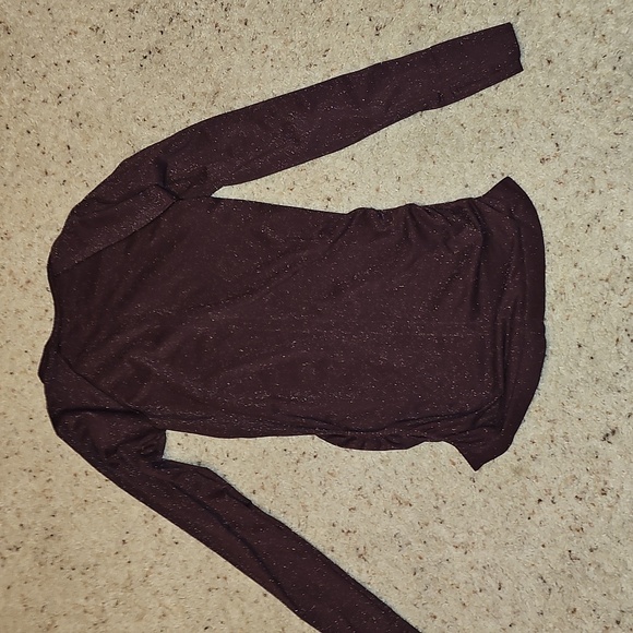 💜Athleta Speedlight Glow Top - Antique Burgundy Sparkle - Womens XS - Picture 9 of 10